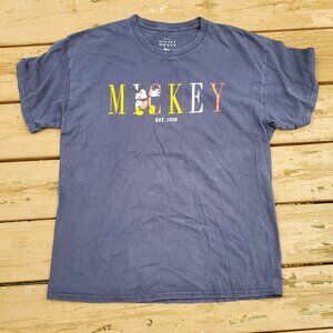Disney Mickey Mouse Basic Logo Tee - Size L